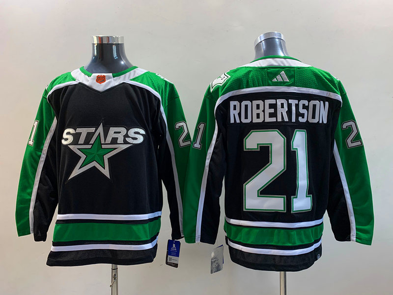 Men's Dallas Stars Jason Robertson #21 Black Breakaway Jersey